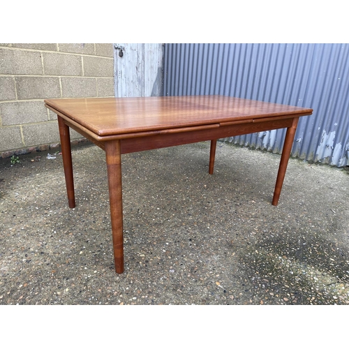 72 - A danish style teak drawer leaf dining table