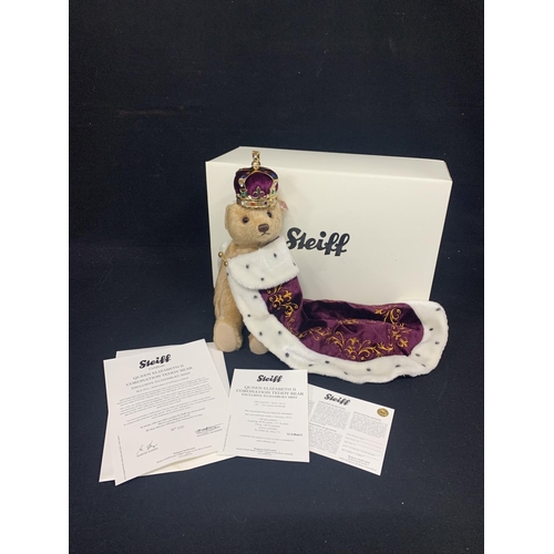 740 - Steiff Queen Elizabeth II Coronation Teddy Bear No 500/1953, boxed