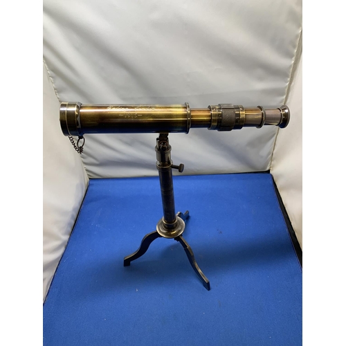 949 - Brass telescope on tripod