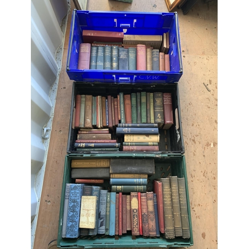 1037 - Three crates of vintage books (crates not included)