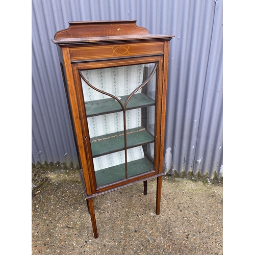 107 - An Edwardian inlaid cabinet 62x30x140