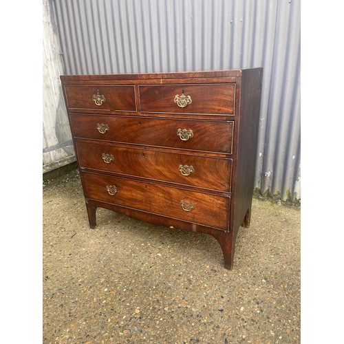 118 - A Victorian mahogany chest of five drawers 106x 42x 110