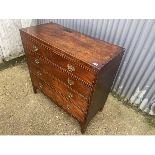 118 - A Victorian mahogany chest of five drawers 106x 42x 110