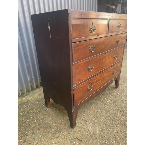 118 - A Victorian mahogany chest of five drawers 106x 42x 110