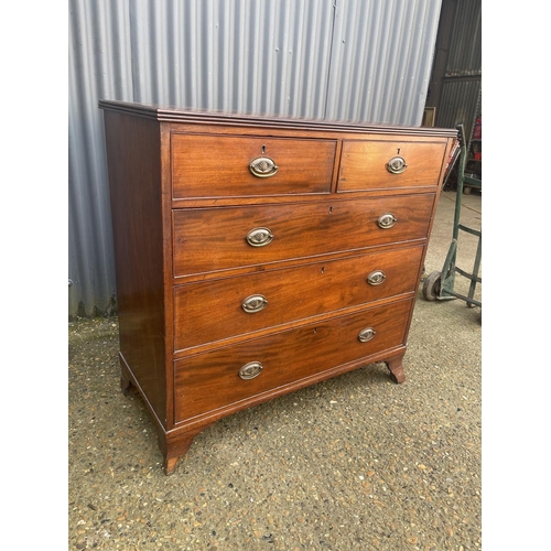 119 - A victorian mahogany chest of  five drawers 110x52x106