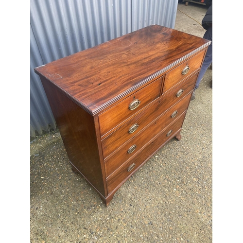 119 - A victorian mahogany chest of  five drawers 110x52x106