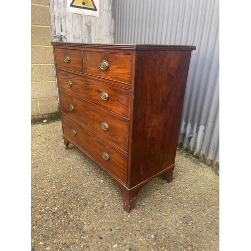 119 - A victorian mahogany chest of  five drawers 110x52x106