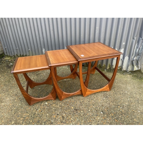 122 - A g plan teak nest of three occasional tables