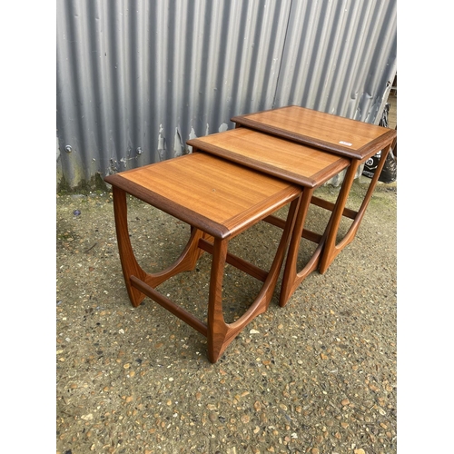 122 - A g plan teak nest of three occasional tables