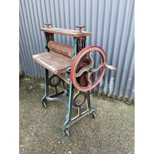 145 - A vintage iron mangle 75wide x125 h