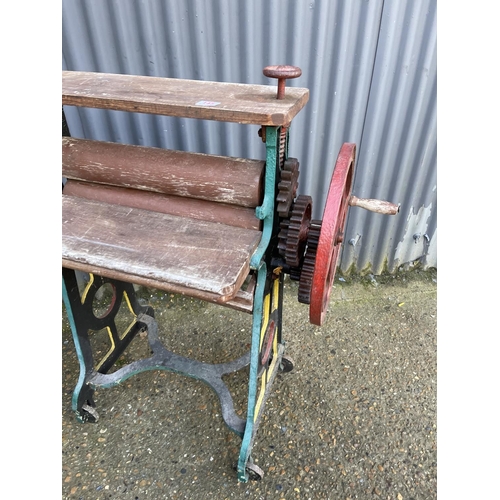 145 - A vintage iron mangle 75wide x125 h