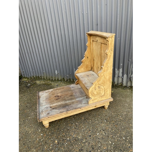 147 - An antique pine lectern / stand