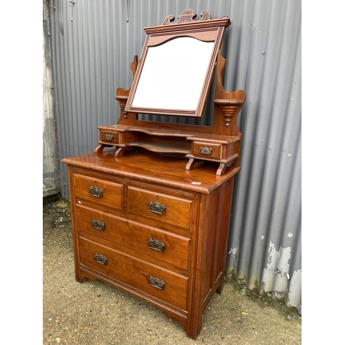 162 - An Edwardian satinwood dressing chest of four drawers