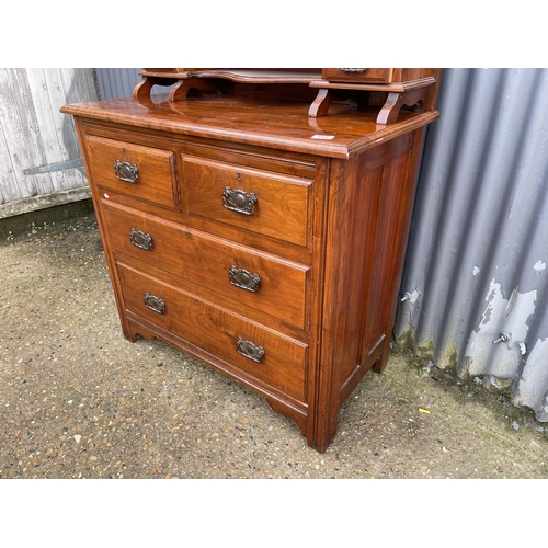 162 - An Edwardian satinwood dressing chest of four drawers