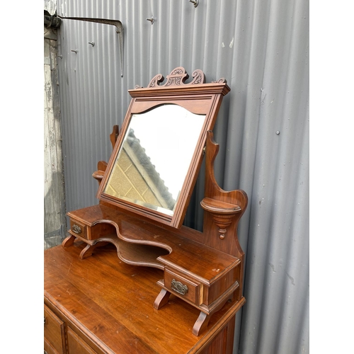 162 - An Edwardian satinwood dressing chest of four drawers