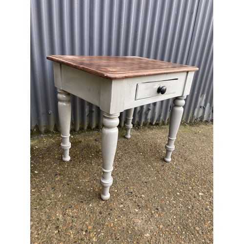 165 - A grey painted single drawer table 80x58x77