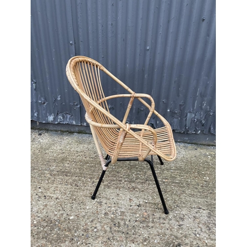 208 - A mid century bamboo bedroom chair