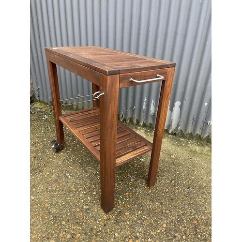 21 - A hardwood kitchen / garden trolley 77x 40x82