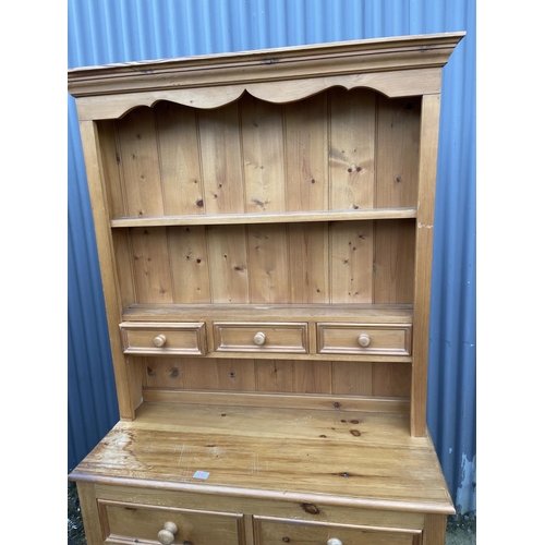 247 - A solid pine dresser 102x44x200