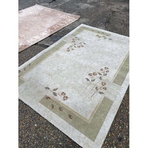 29 - Two large modern patterned rugs larger 280x200