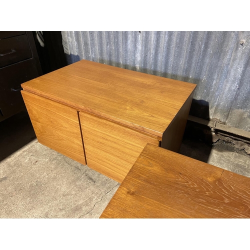 321 - A collection of four teak low storage units by TAPLEY, two with drawers and two with cupboard doors