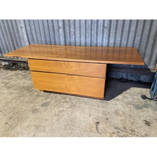 321 - A collection of four teak low storage units by TAPLEY, two with drawers and two with cupboard doors