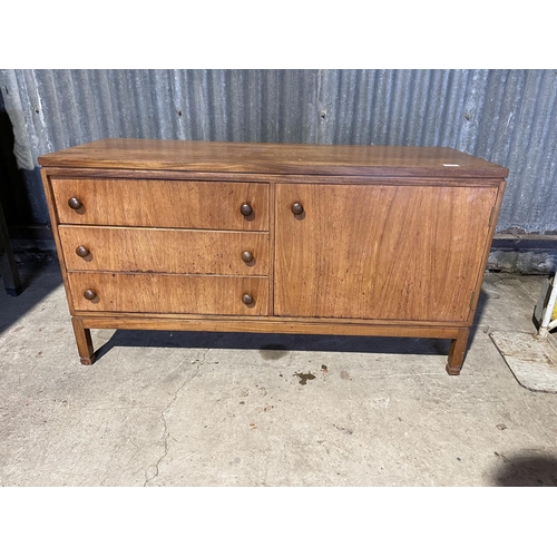 329 - A small mid century teak combination chest 120 x46x65