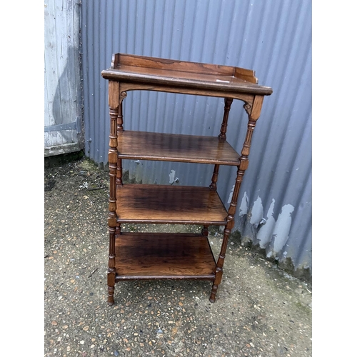 57 - A victorian rosewood four tier whatnot 50x33x 93