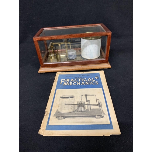 586 - Hand made Barograph with original instructions