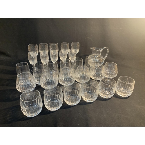 669 - Dartington Crystal - Set of 28 matching glasses and jug