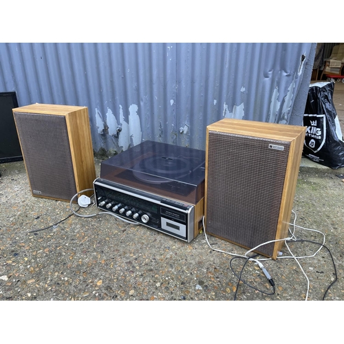 71 - A vintage national Panasonic record deck with speakers