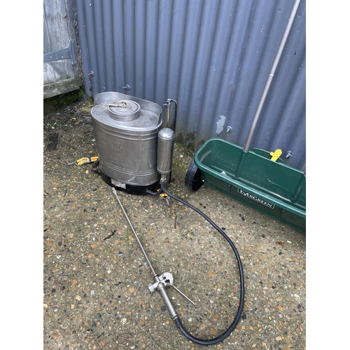 74 - Stainless steel sprayer, spreader and washing line