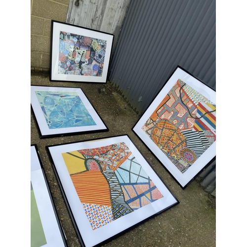 10 - A collection of seven framed modern prints