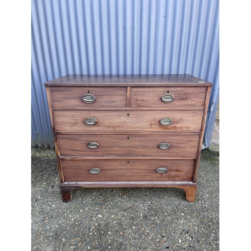 133 - A victorian mahogany chest of five drawers