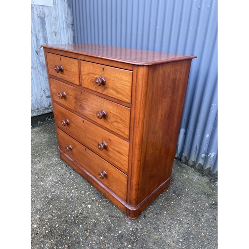 134 - A victorian mahogany chest of five drawer 108x 50x118