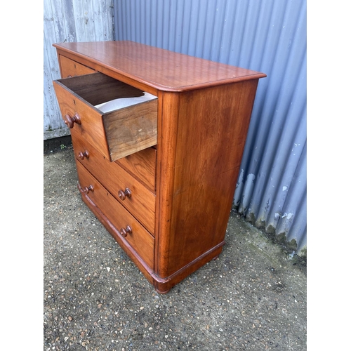 134 - A victorian mahogany chest of five drawer 108x 50x118