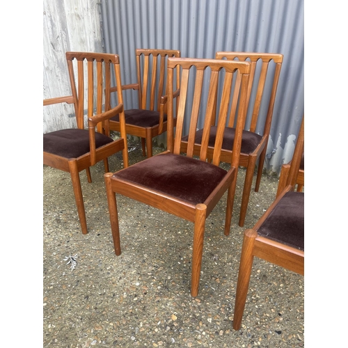 155 - A set of six mid century teak dining chairs by MEREDEW