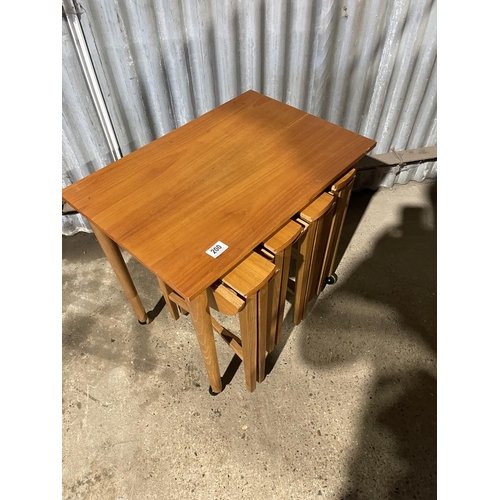 200 - A danish teak nest of five tables