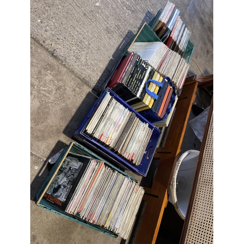 218 - Five crates of assorted LP records