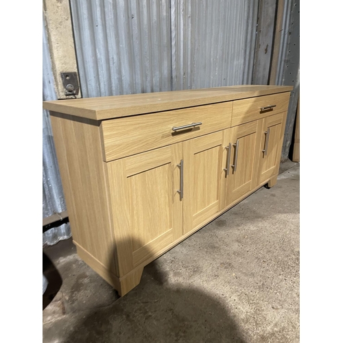 233 - A modern light oak effect sideboard 166x40x80