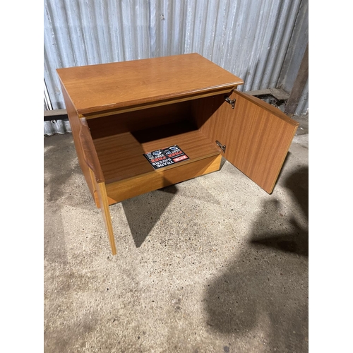 235 - A SMALL TEAK RECORD CABINET 76x44x60