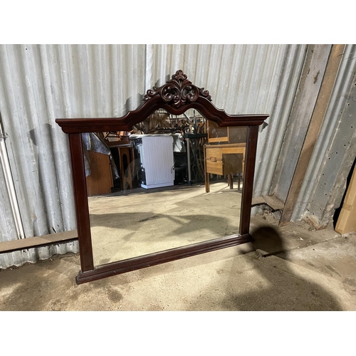 240 - A large french style overmantle mirror 124x112