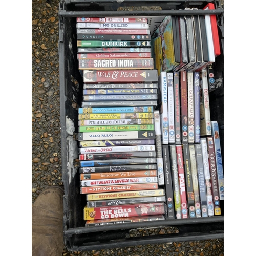 254 - Three trays of assorted DVDS