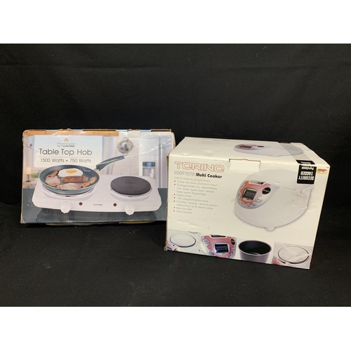 478 - Table top hob and multi cooker, as new in boxes