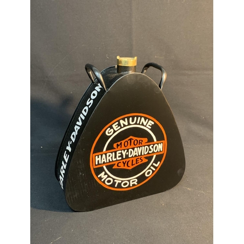 486 - Harley Davidson embossed oil can, height 33cms