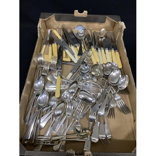 598 - Large qty of flatware and silver plated cutlery