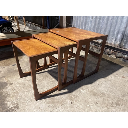 60 - A g plan teak nest of three tables