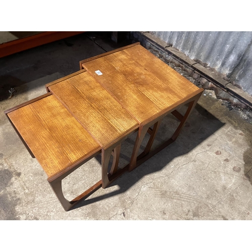 60 - A g plan teak nest of three tables