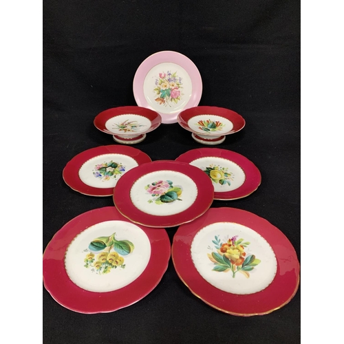 602 - Antique plates and cake plate