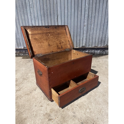 62 - A  small country pine mule chest 70x40x26